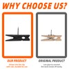 ‌ZYFOFFICE 100-Pack Black Push Pins with Spring-Loaded Wooden Clips, Damage-Free