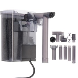 Aquarium Wall Hanging Filter Quiet Oxygenation Oil Film Removal Hang On Waterfall Filter for Fish Tank UK Plug 220V