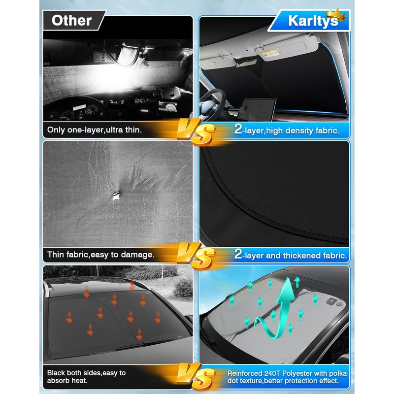 Karltys Windshield Sun Shade for 2022-2025 2026 Lexus NX NX250
