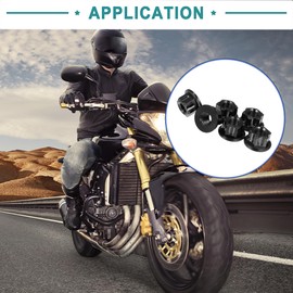 ACROPIX Titanium Alloy M8 Pitch 1.25mm Flange Bolt Nut for Bicycle Motorcycle Motor Bike Rear Wheel Axle Sprocket Modification Accessories Black - Pack of 6