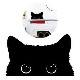 Black Cat Car Stickers, Peeking Cat Sticker, Funny Car Bumper Decal, Waterproof PVC Sneaky Cat Decal, Cartoon Animal Cat Kitten Sticker, Car Accessories Decor Decal for Laptop Window Wall Cup Luggage