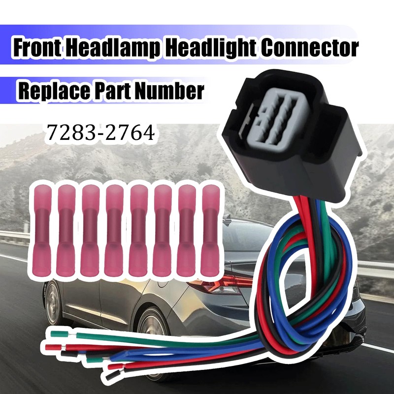 Front Headlamp Headlight Connector Fit for Honda Accord 2018-2022 8-Way