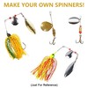 Fishing Spinner Blades Split Rings Kit, 100 Pieces Colorado Willow