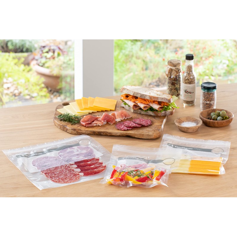 Food Saver Vacuum Zipper Bags Large 12 Pack FSFRBZ0316-040