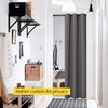 NICETOWN Grey Blackout Closet Door Curtains - Energy Saving Thermal