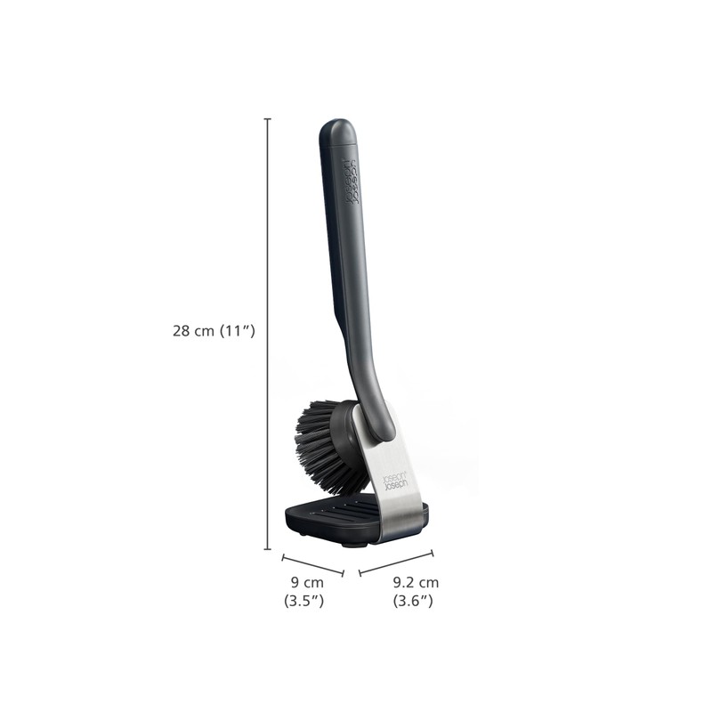 Joseph Joseph SinkTech Dish Brush with Replacement Head and Stainless-Steel