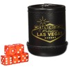 Black Deluxe "Welcome To Las Vegas" Dice Cup with 5