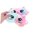 Gatuida 2 Pcs Cute Cat Plush Sleeping Mask Soft Eye