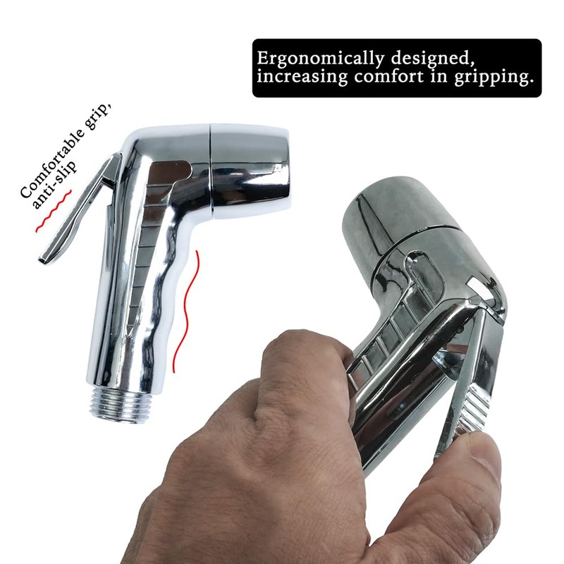 Selyse Chrome Bidet Hand Shower Set with ABS Shower Head