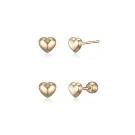 Leang 14k Bonita mini heart earring piercing gift package / 르앙 14k 보니타 미니 하트 귀걸이 피어싱 선물패키지