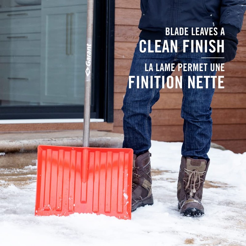 Garant NPW18KD Nordic 18-Inch Poly Blade Snow Shovel, Red