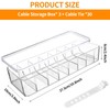 3 Pack Cable Storage Box Cable Tidy Box with 30