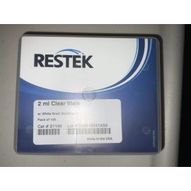 RESTEK Cat # 21140 , 2mL Graduated Clear Glass Vial  (100 Pack)  W/ Marking Spot