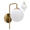 Nordic Modern E27 Glass Ball LED Wall Light Frosted Texture