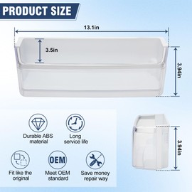 Upgrade AAP73252302 Refrigerator Door Shelf Bin (Left) Compatible with LG, Kenmore Sears Refrigerator Door Parts Replace AP5602874, AAP73252311, AAP73252306, 2652315, AAP73252305, AH3637059, EA3637059