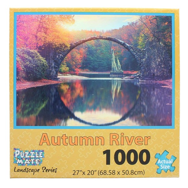 Puzzle Mate - Autumn River - 1000 Piece Jigsaw Puzzle