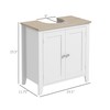 LJLB Maximize Bathroom Space with U-Shaped Pedestal Sink Storage Cabinet,