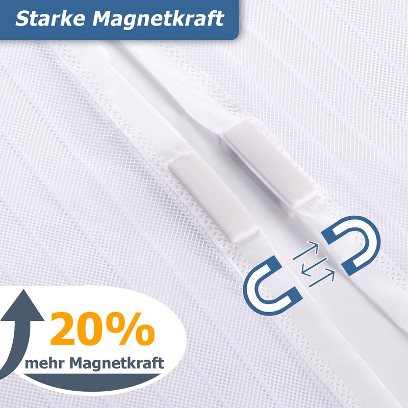 Jarolift Fly Screen Magnetic Curtain for Doors, Various Sizes And