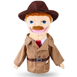 Role Play Hand Puppets Hand Plush Chef Doctor Fireman Pirate Detective Athlete Nurse Worker Hand Puppet Toys Puppets for Kids Storytelling Imaginative Pretend Play Teaching Preschool(Detective)