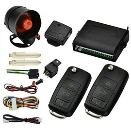 Central Locking Kit, Riloer Remote Control Central Car Lock Lock Keyless Entry System Kit, Shock Absorber Sensor & 2 Remote Control