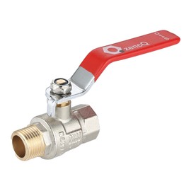 zencQ Ball Valve 1/2 Inch MF Lever Handle, Brass Ball Valve with Lever, Ball Valve for Industrial, Water Pumps, Tanks, Commercial, Household, Water Butt with Internal Thread and External Thread (1/2
