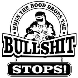 BIKERSTUFFUS WHEN THE HOOD DROPS BLL SHT STOPS BUMPER STICKER HELMET STICKER HARD HAT STICKER