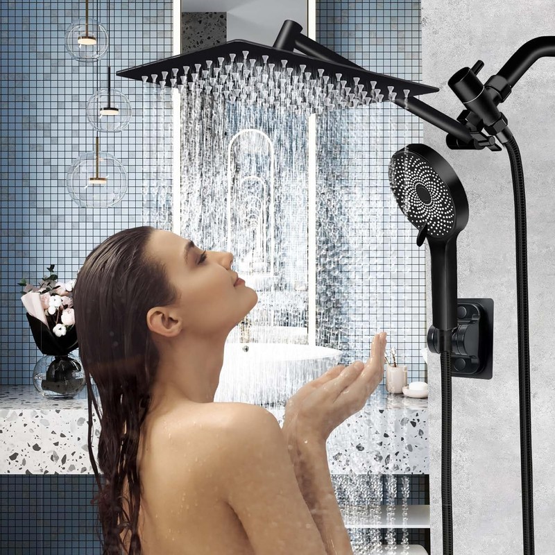 Shower Head,10 Inch High Pressure Rain Shower Head with Handheld