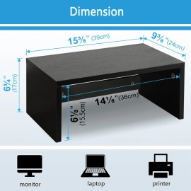 TEAMIX Higher Monitor Stand Riser for Desk Small Monitor Stand TV/Screen/PC/L