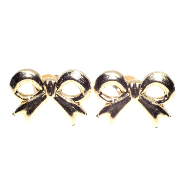 Arranview Jewellery Ribbon Bow Stud Earring - 9ct Gold