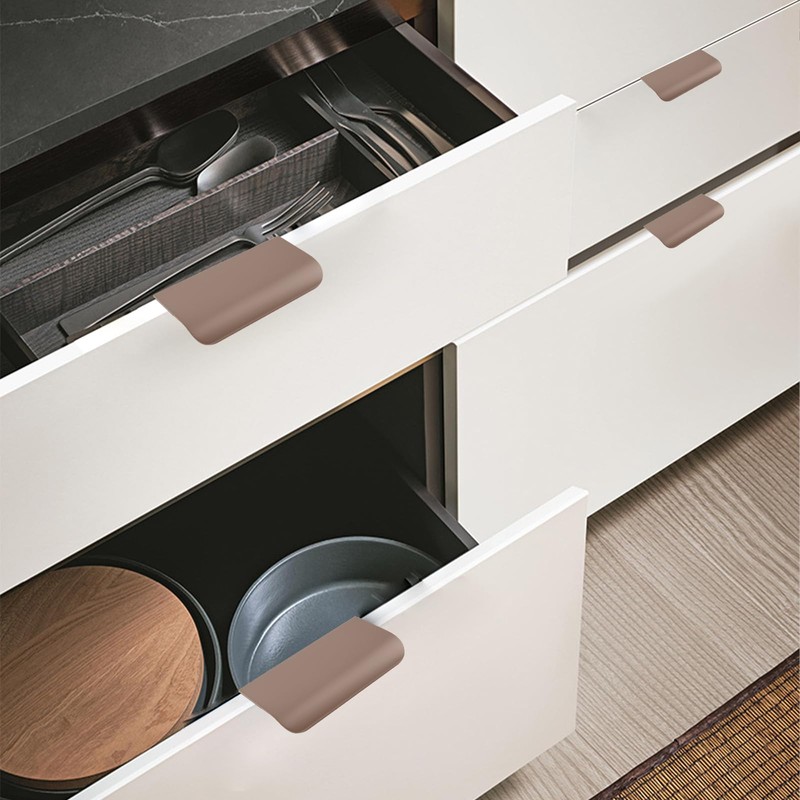 MOROBOR Finger Edge Pull, 8pcs Concealed Handles Modern Style Drawer