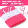 72 Pcs Bulk Striped Sweatband Set Include 24 Pcs Sweat
