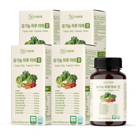 The Healthy Dream Daily Vegetables Organic Dietary Fiber Tablets Salad Vegetable Nutrition Fiber Supplement 120 Tablets, 4 Pieces / 더건강드림 하루야채 유기농 식이섬유정 샐러드 야채 영양제 섬유질 보충제 120정, 4개