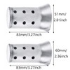 TOTMOX 1 Piece Silencer Silver Insert Universal Detachable Motorcycle Exhaust