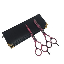 skyweb Pink Hairdreesing Thinning Scissors Set 14 cm Beautiful Hair Scissors Set Comes in a Bag