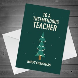 Funny Christmas Card For Teacher A6 Card Thank You Card From Child Nursery School