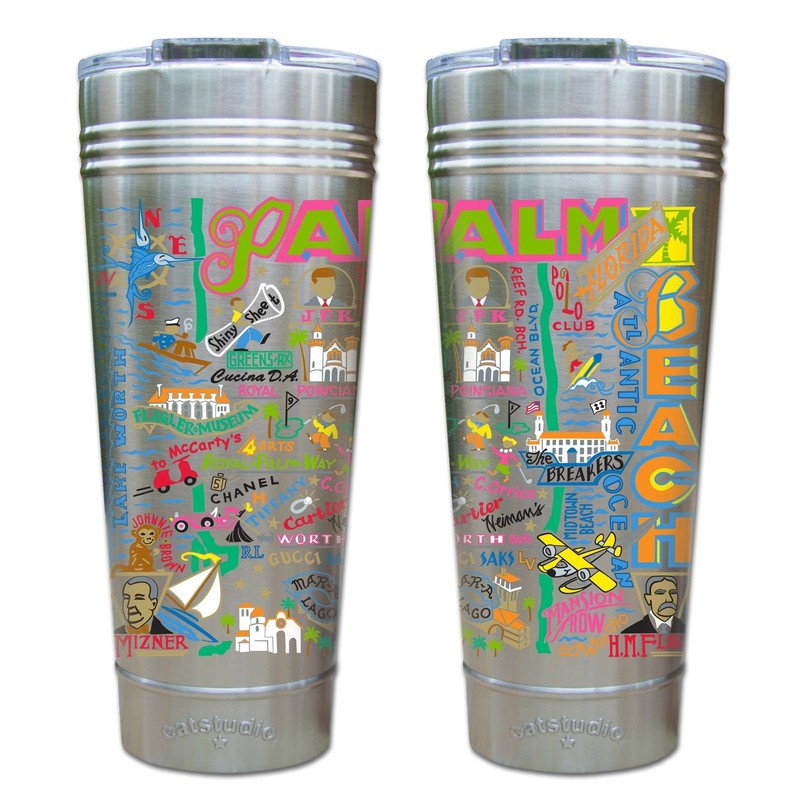 Catstudio Palm Beach Thermal Tumbler | Triple Wall Insulation With