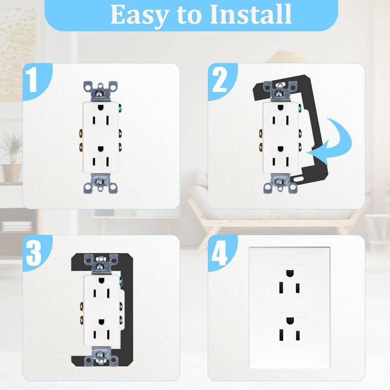 KONEWONG Wall Plate Spacer, 12 Pcs Outlet Spacers for Electrical