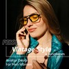 FEISEDY Retro Aviator Sunglasses for Women Men, Classic 70s Plastic