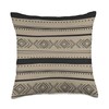 Abstract Lines Pattern in Black on Brown AEY534 Throw Pillow