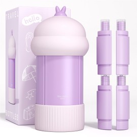 Occhsouo Travel Bottles for Toiletries TSA Approved: Silicone Travel Containers Jar, Leak Proof Refillable Travel Toiletry Bottles (Purple, 60ml*4)