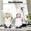 Resin Couple Chef Figurine Sculptures Statues Decor Kitchen Bar Cabinet