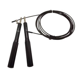 Adjustable Aluminium Handles Speed Jump Rope (Negro)