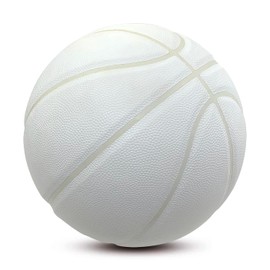 MINDCOLLISION Size 5/6/7 No Logo Basketball, Solid Color Basketball, Can Be Used for Autographs, Clubs, Training, Event Prizes,White,Size 5