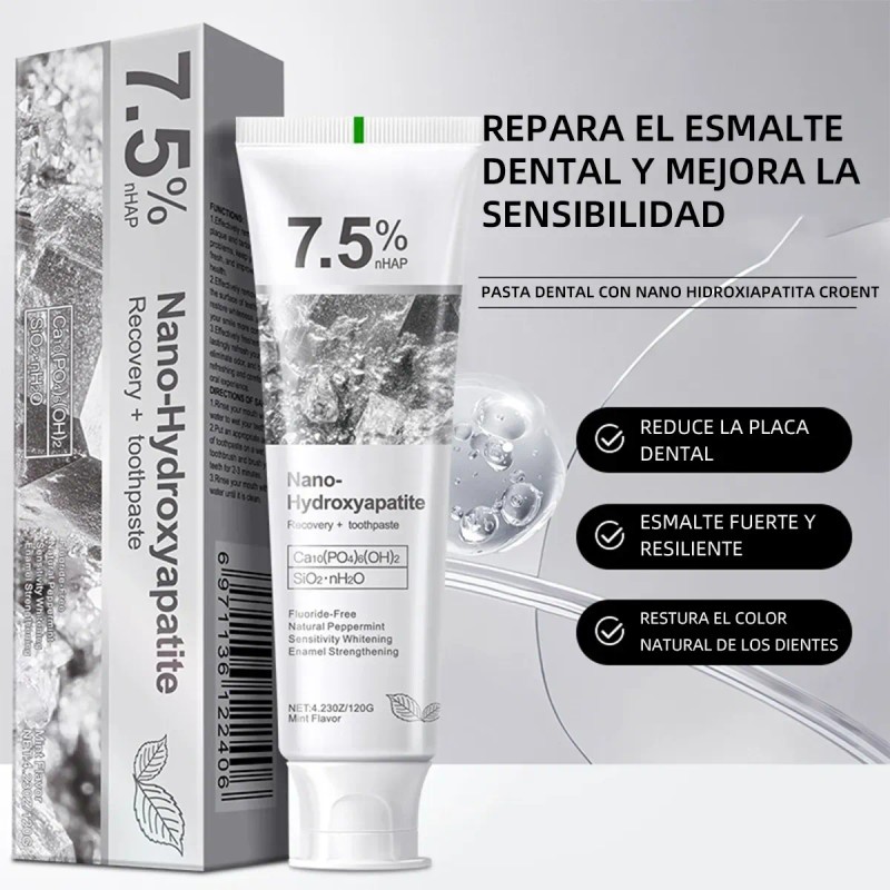 Crema Dental De Hidroxiapatita Sin Flúor 2 Piezas