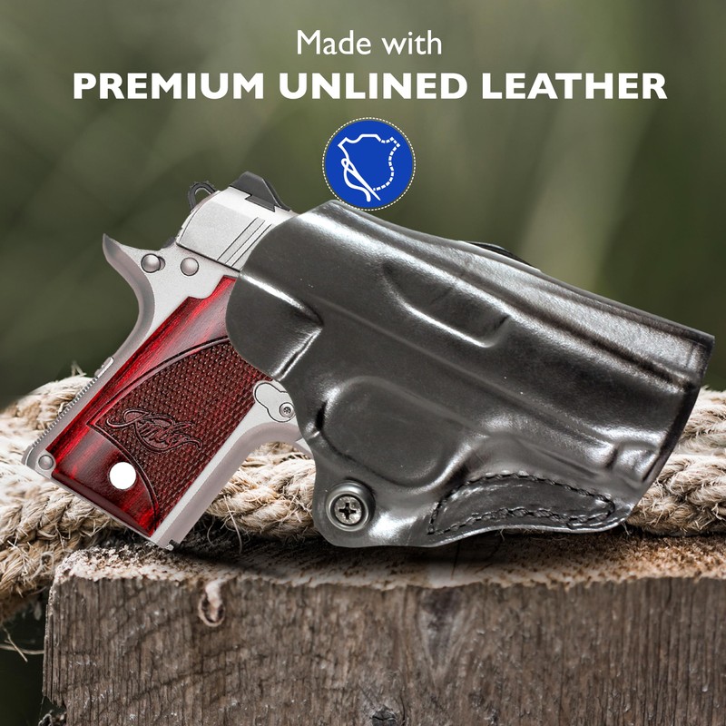 DeSantis Mini Scabbard Gun Holster with Secure Grip, Fits Kimber