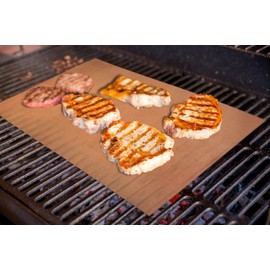 Oven Liners for Bottom of Electric & Gas Oven- Premium Heavy Duty Reusable Copper Grill Mats for Outdoor Gas Charcoal BBQ Grill Mat Non Stick Grilling Mat Protects 4 Pack