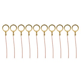 B&P Lamp® Zinc Plated Ground Lug, Slips 1/4 IP, 12 Inch Long Copper Ground Wire, Pack of 10
