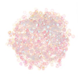MECCANIXITY Loose Sequins Iridescent Sequins 2400Pcs Cup Sequins Embroidery Sequins for Jewelry Making Crafts Sewing,Transparent