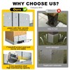 FMhotu Galvanized Post Base for Concrete, Adjustable Aluminum-zinc Plated Steel