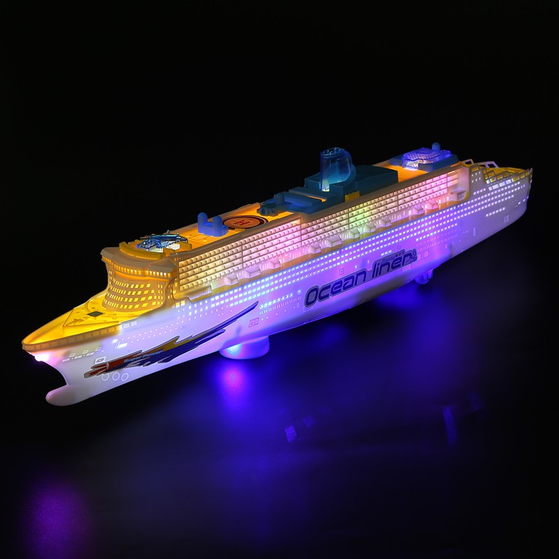 Electric Ocean Liner Cruise Ship Flashing LED Light Kids Musical